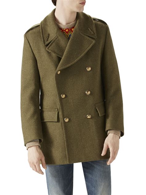 gucci peacoat mens jacket|Gucci Jackets for Men .